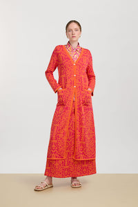 RECO PRIX : 372 // Theresa Duster Damask Design Orange