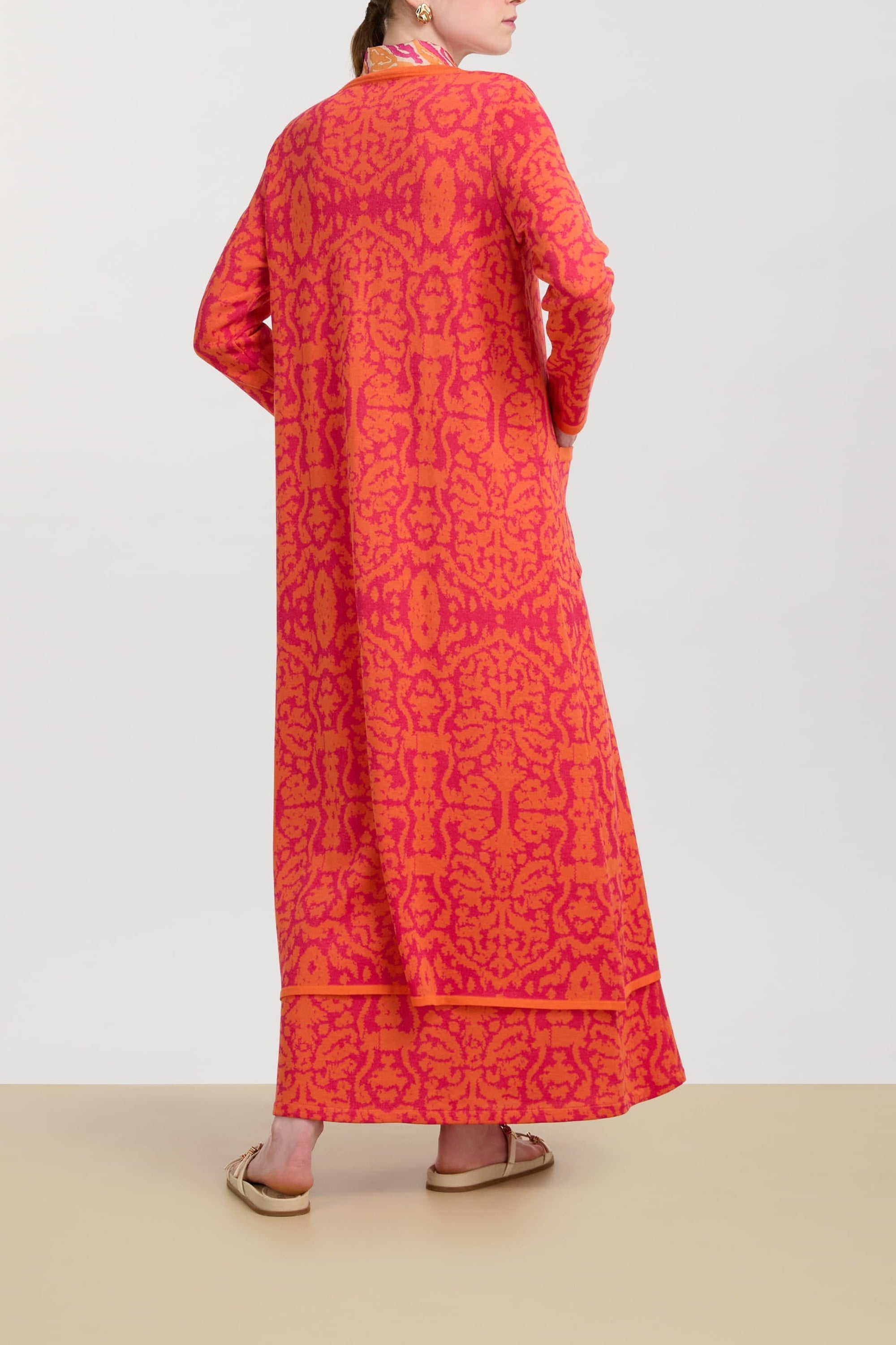 Theresa long cotton cardigan - Orange