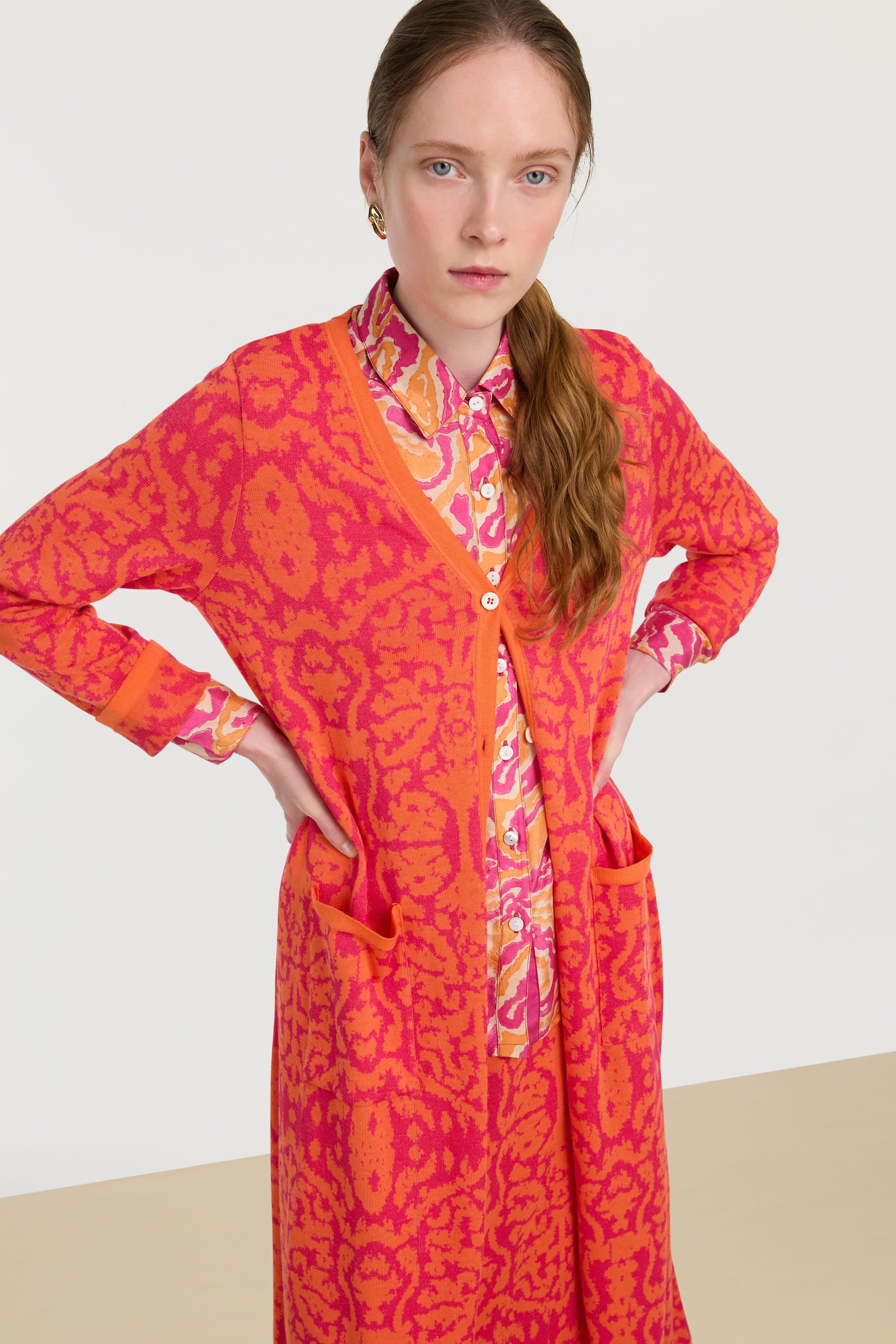 RECO PRIX : 372 // Theresa Duster Damask Design Orange