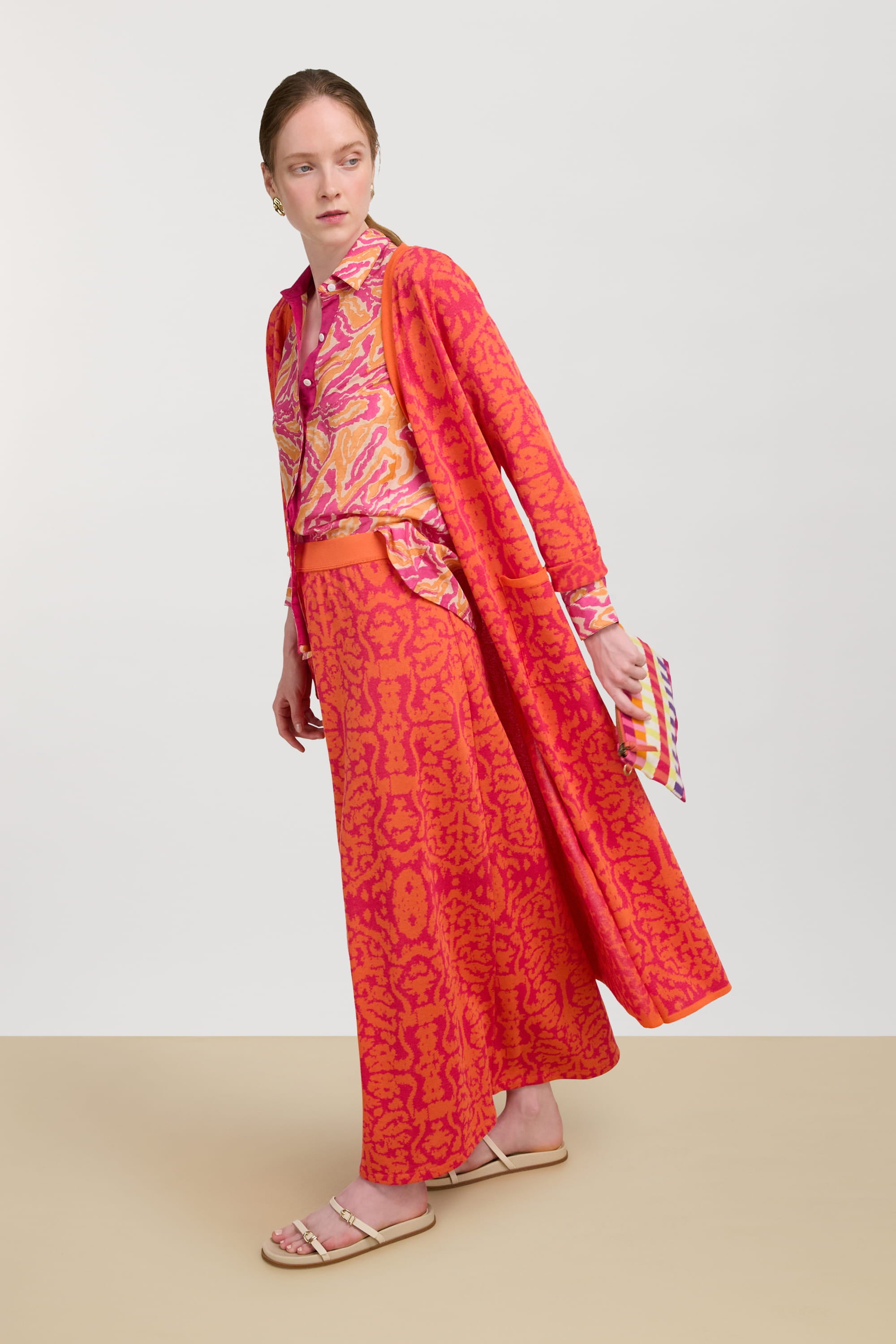 RECO PRIX : 372 // Theresa Duster Damask Design Orange