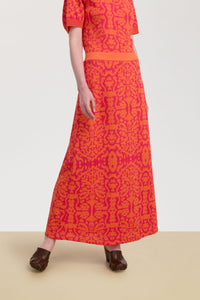 RECO PRIX : 225 // Theresa Skirt Damask Design Orange