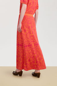 RECO PRIX : 225 // Theresa Skirt Damask Design Orange