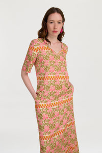 RECO PRIX : 141 // T Shirt V Neck Japan Bounch Pink