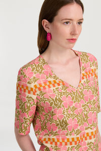 RECO PRIX : 141 // T Shirt V Neck Japan Bounch Pink