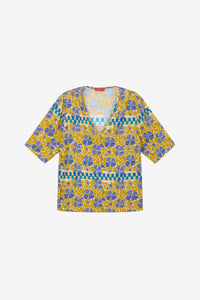 RECO PRIX : 141 // T Shirt V Neck Japan Bounch Blue