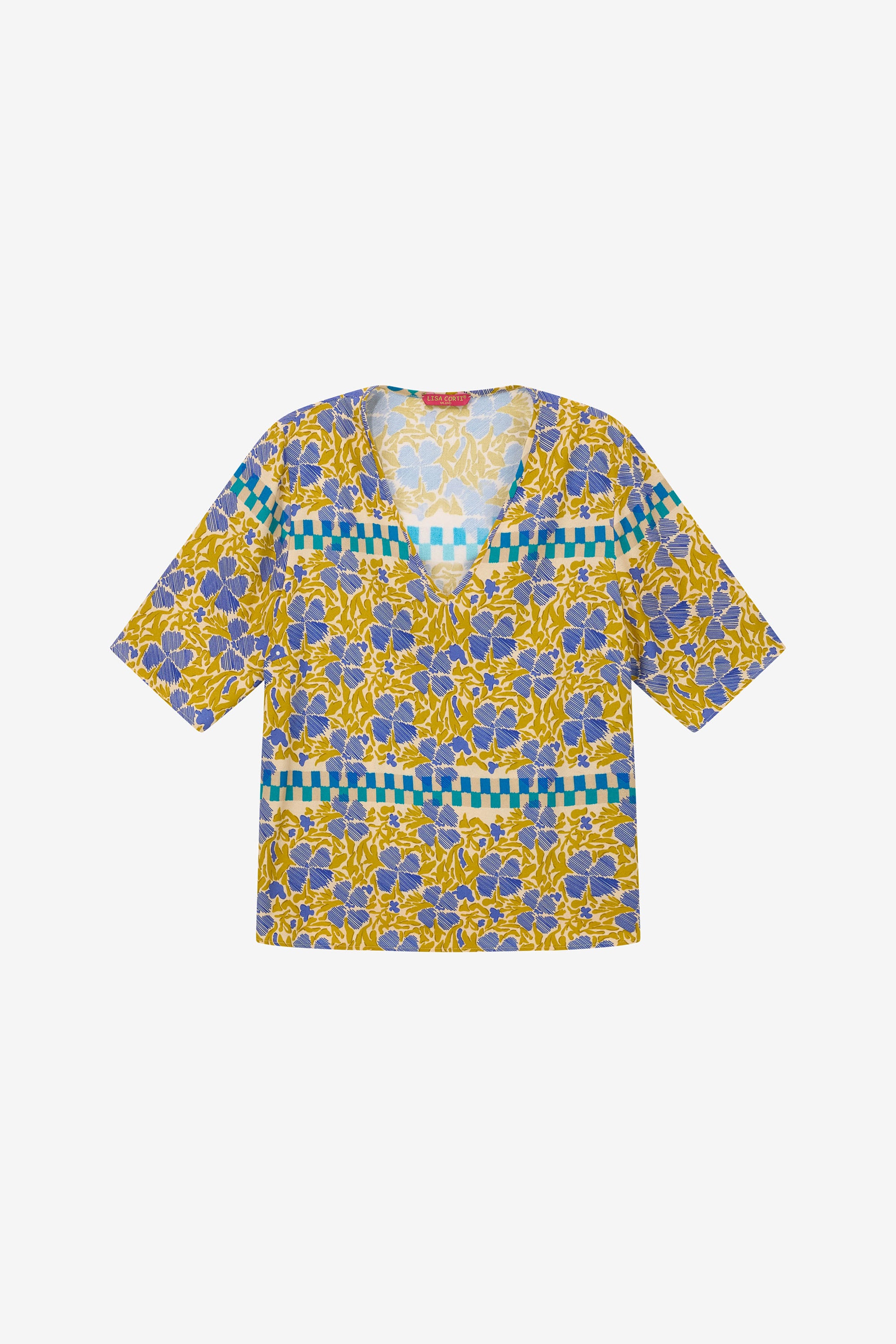 RECO PRIX : 141 // T Shirt V Neck Japan Bounch Blue