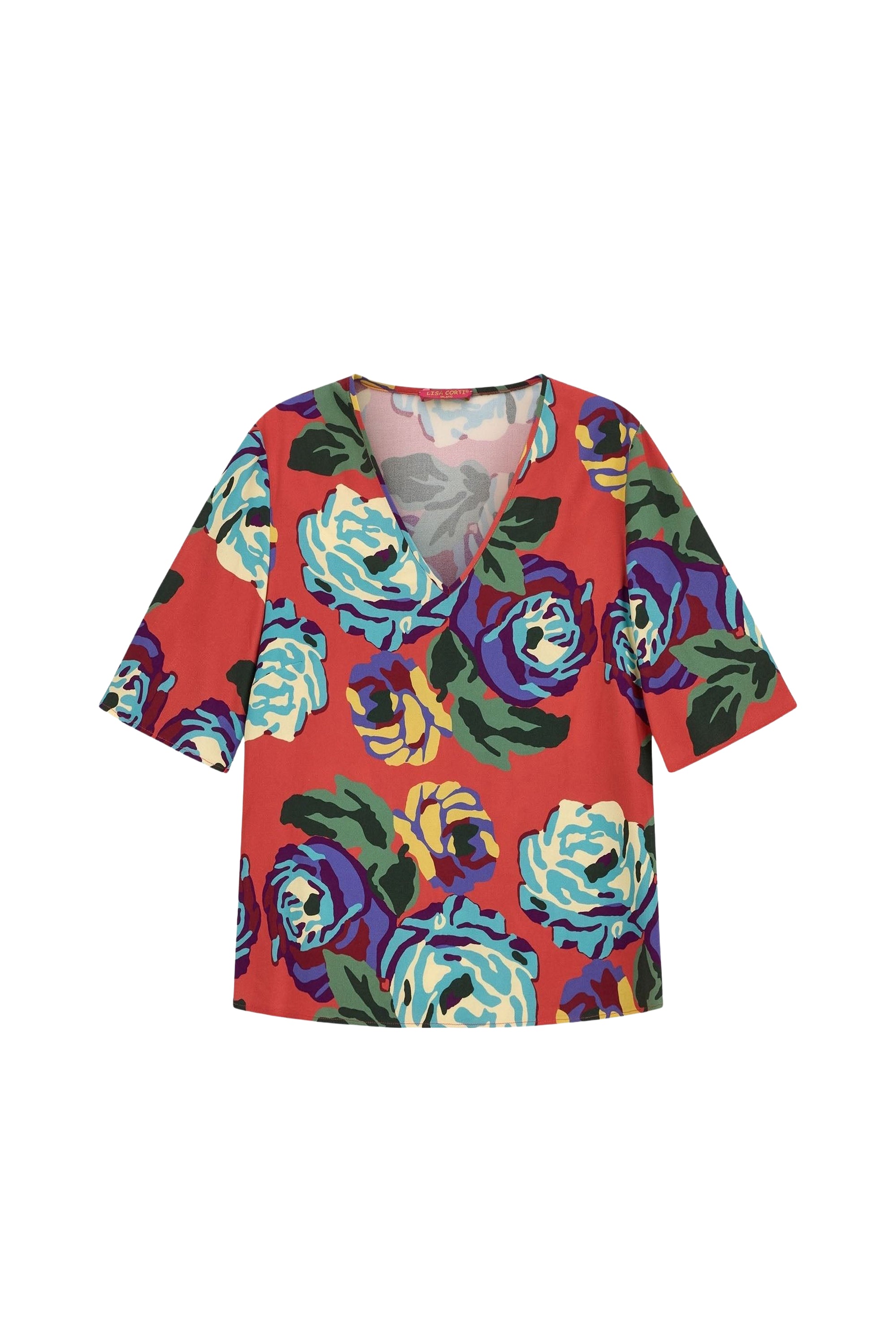 Nizam V-neck T-shirt - Pink