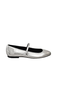 Ballerines Les Georges en cuir - Argent