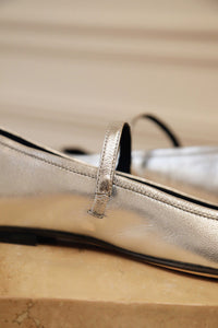 Ballerines Les Georges en cuir - Argent