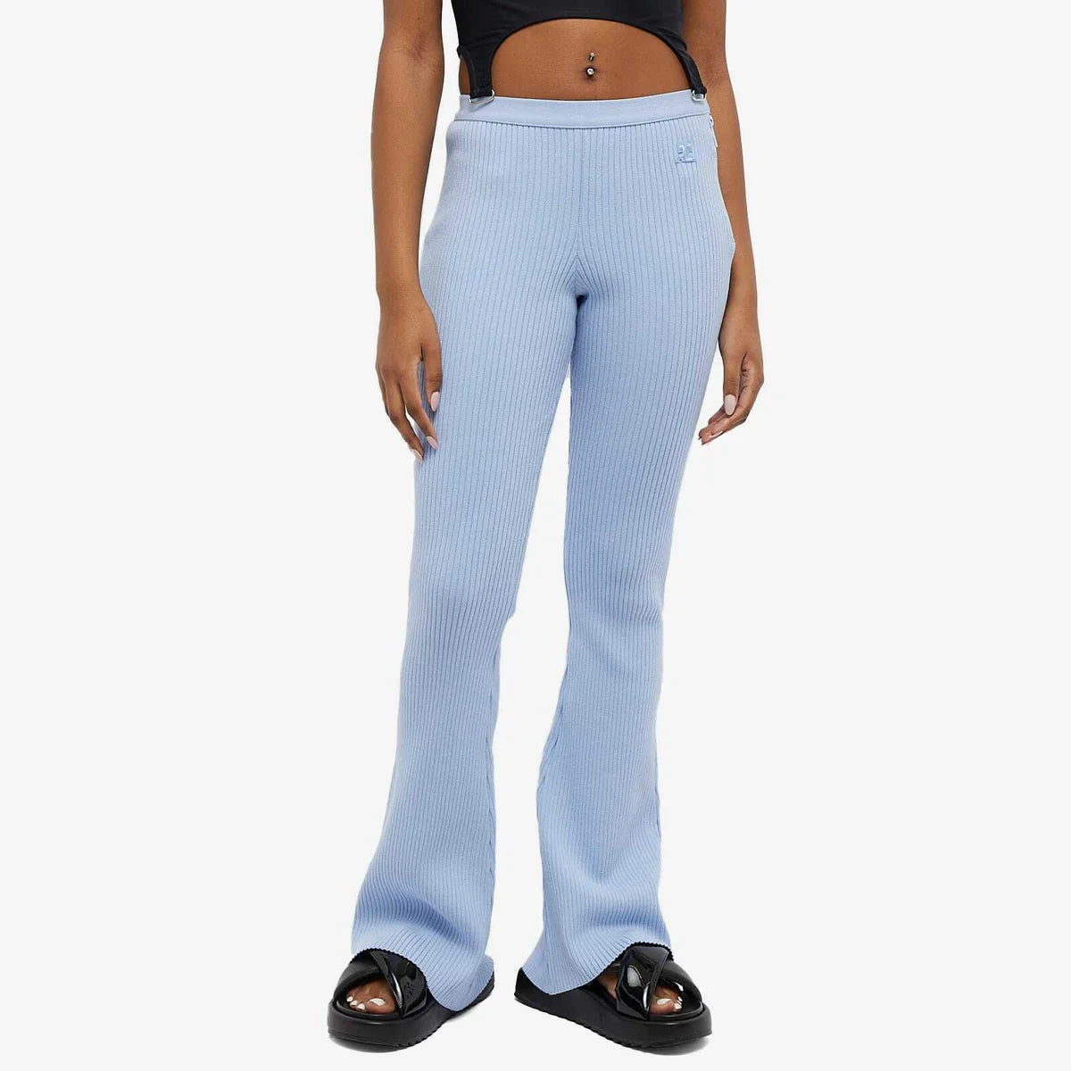 2pcs RELIQUAT 120€ / Pantalon iconique en maille côtelé - Sky
