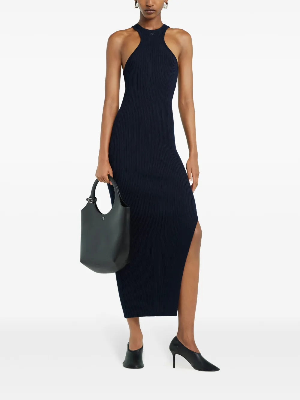 Robe Scuba en maille côtelée - Navy
