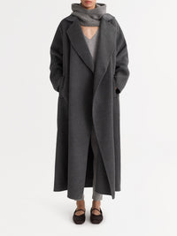 Oversized woollen coat - Grey
