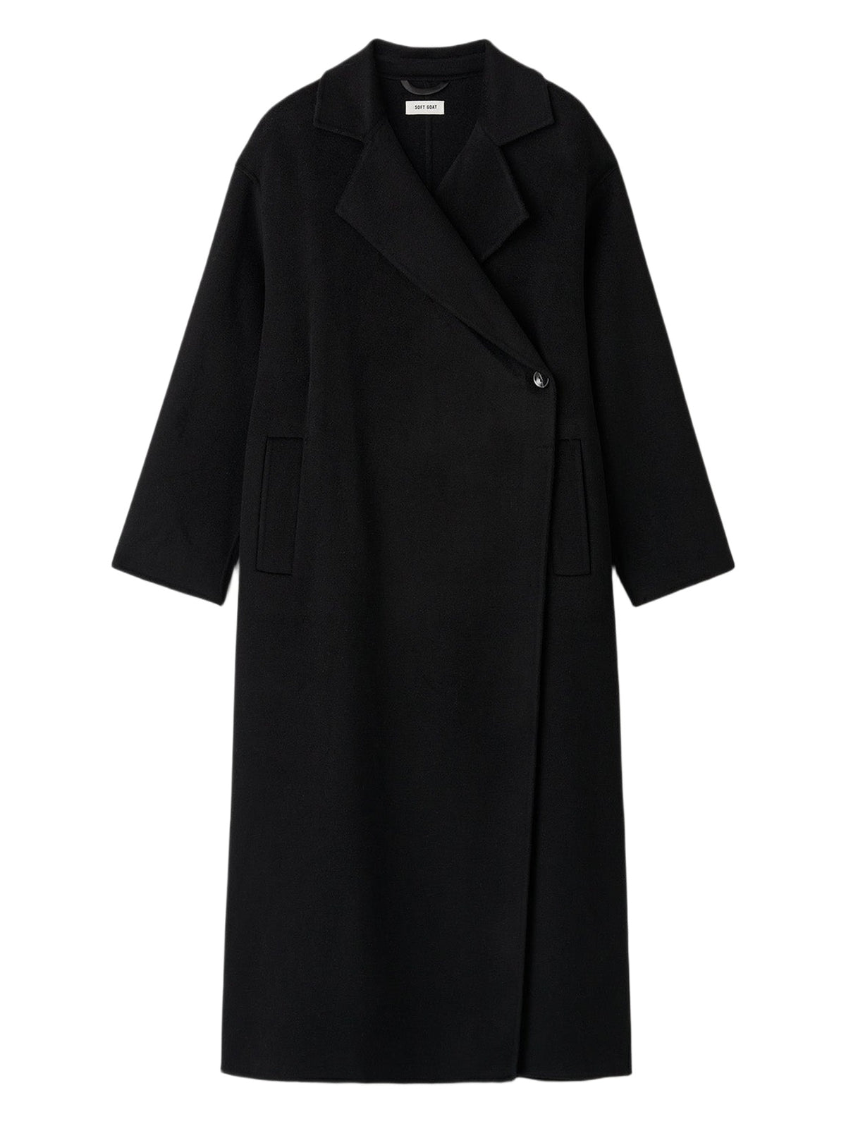 Oversized woollen coat - Black