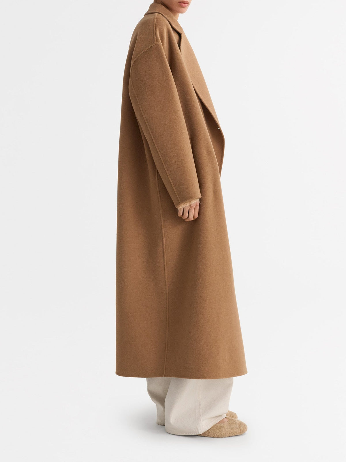 Oversized woollen coat - Beige