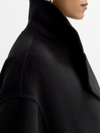 Oversized woollen coat - Black