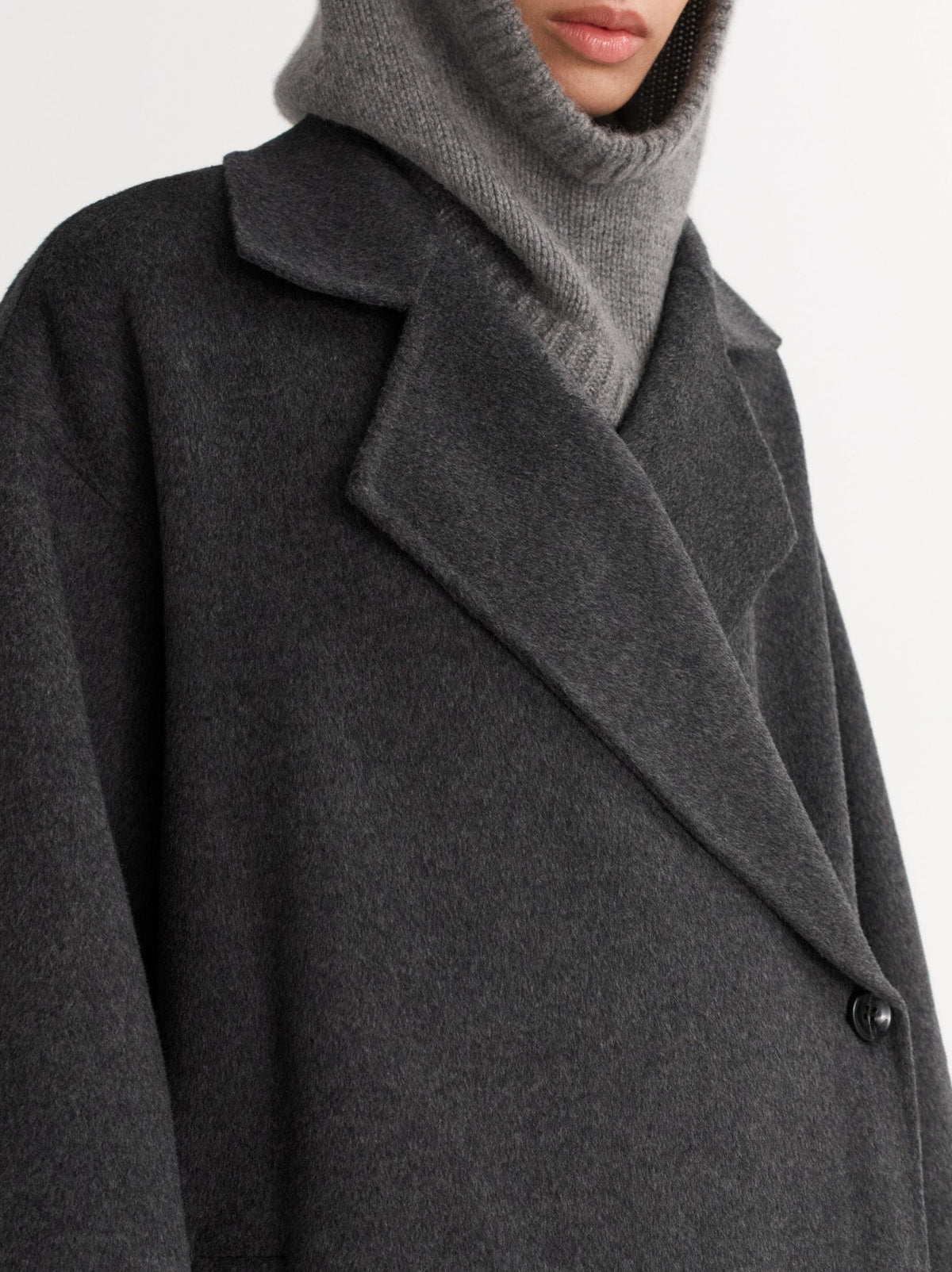 Oversized woollen coat - Grey