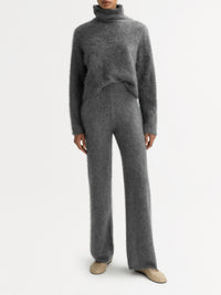 Pantalon brossé en cachemire - Gris