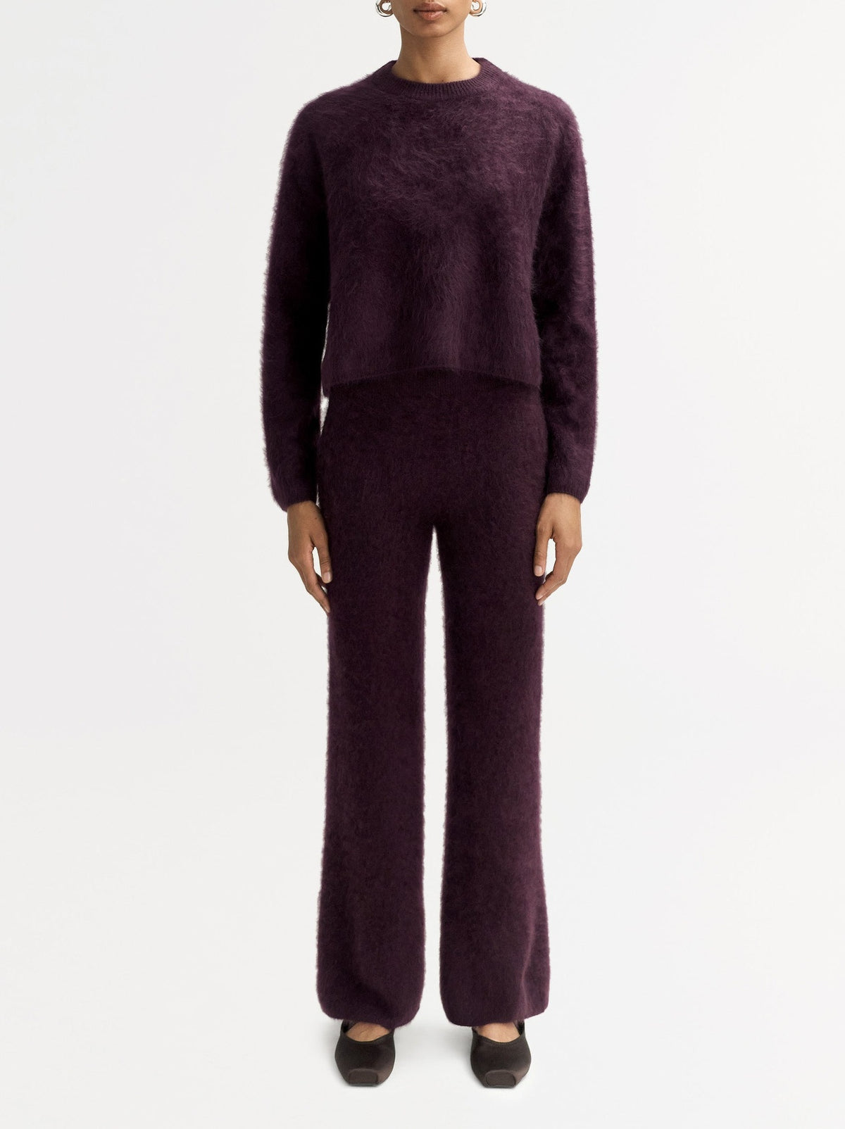 Pantalon brossé en cachemire - Violet