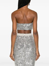 Top bustier brodé - Argent & Perle