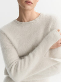 Short brushed cashmere dress - Beige