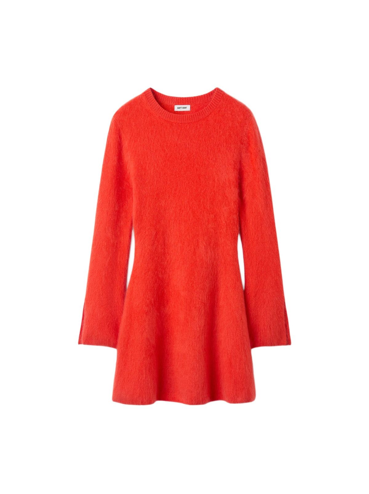 Robe courte brossée en cachemire - Orange