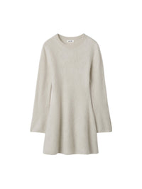 Short brushed cashmere dress - Beige