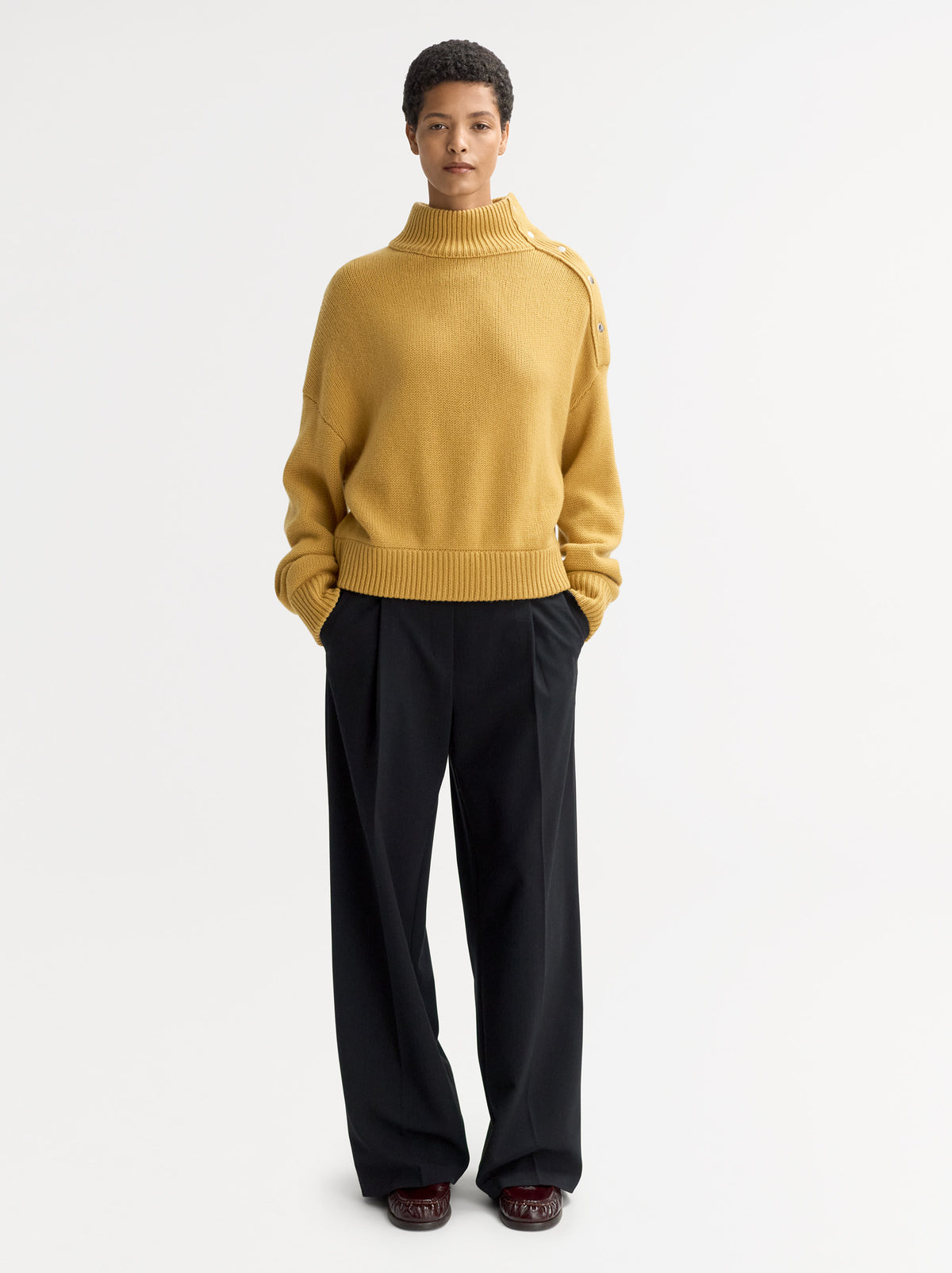Button Turtleneck