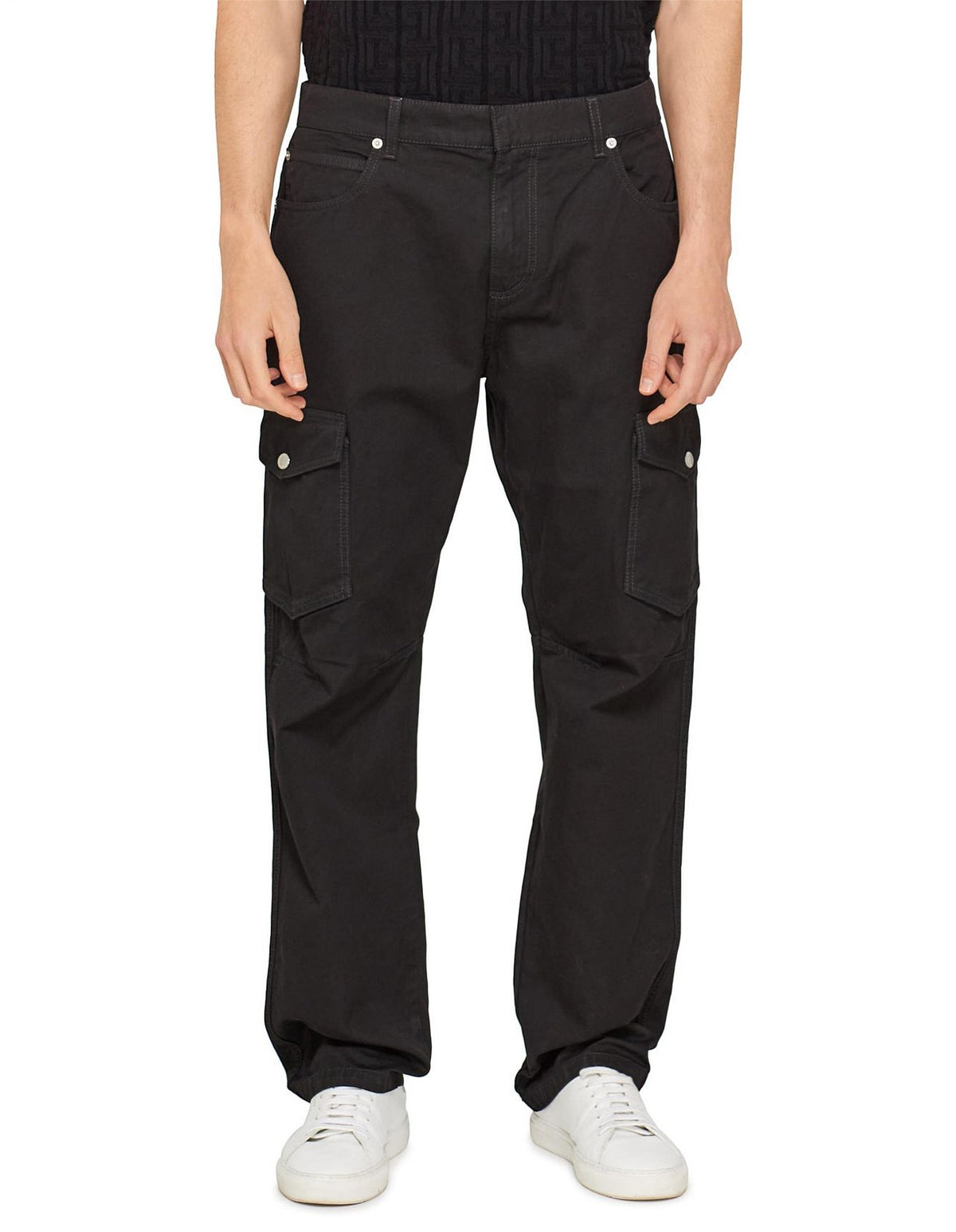 Pantalon droit cargo - Noir
