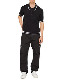 Pantalon droit cargo - Noir