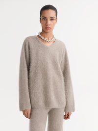 Brushed V-neck