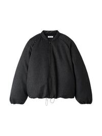 Blouson bomber matelassé en laine - Gris