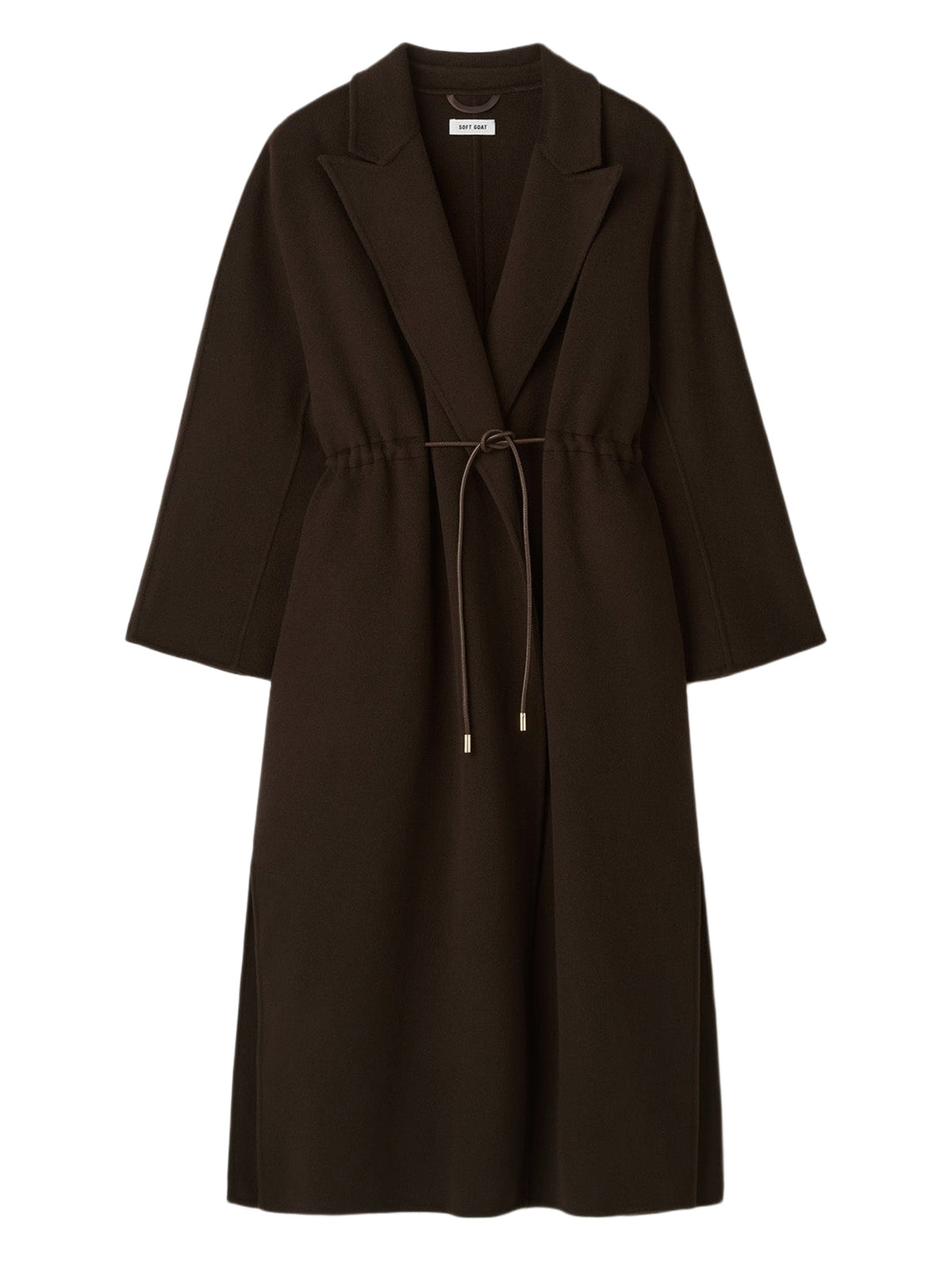 Wool drawstring coat - Brown