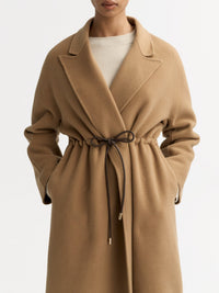 Wool drawstring coat - Beige