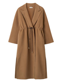 Wool drawstring coat - Beige
