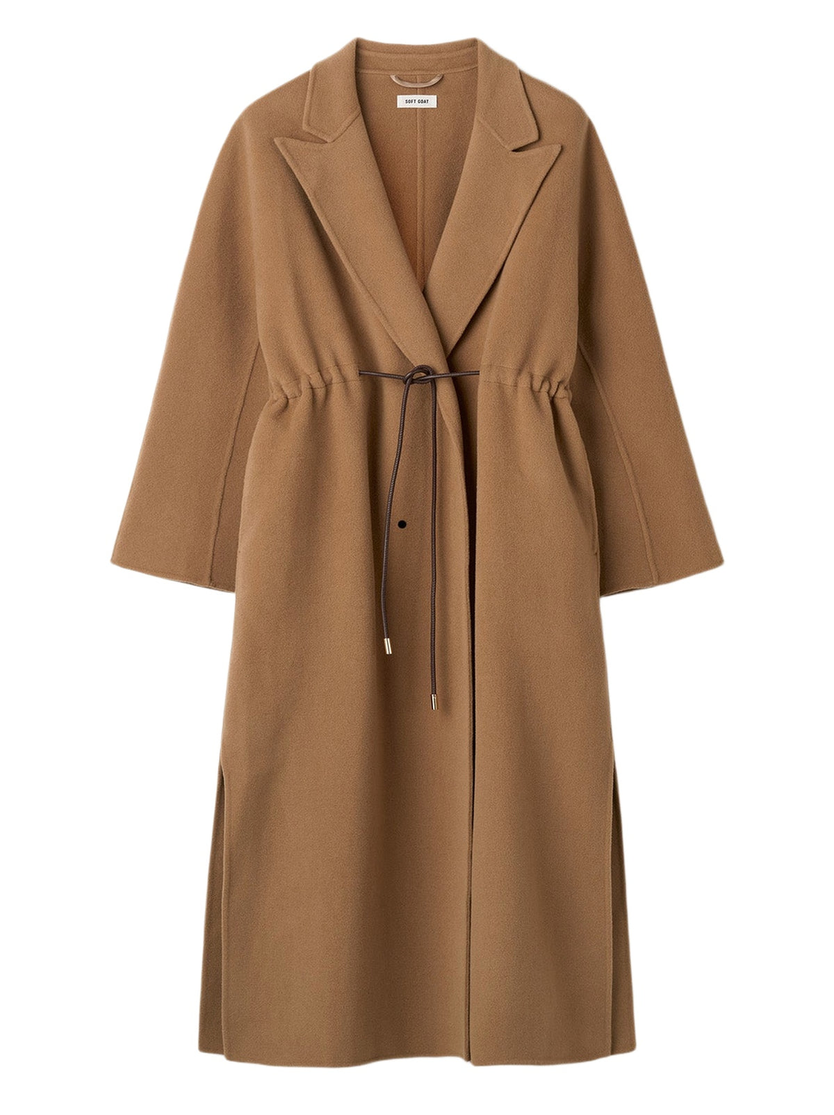 Wool drawstring coat - Beige