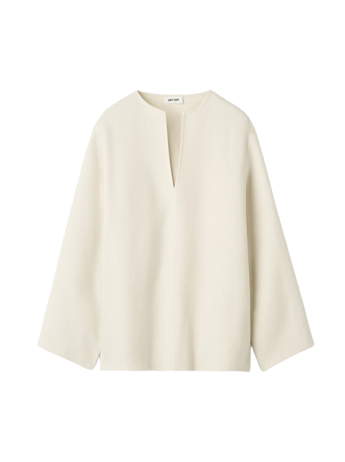 Top tissé en laine - Blanc