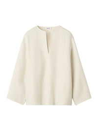 Top tissé en laine - Blanc