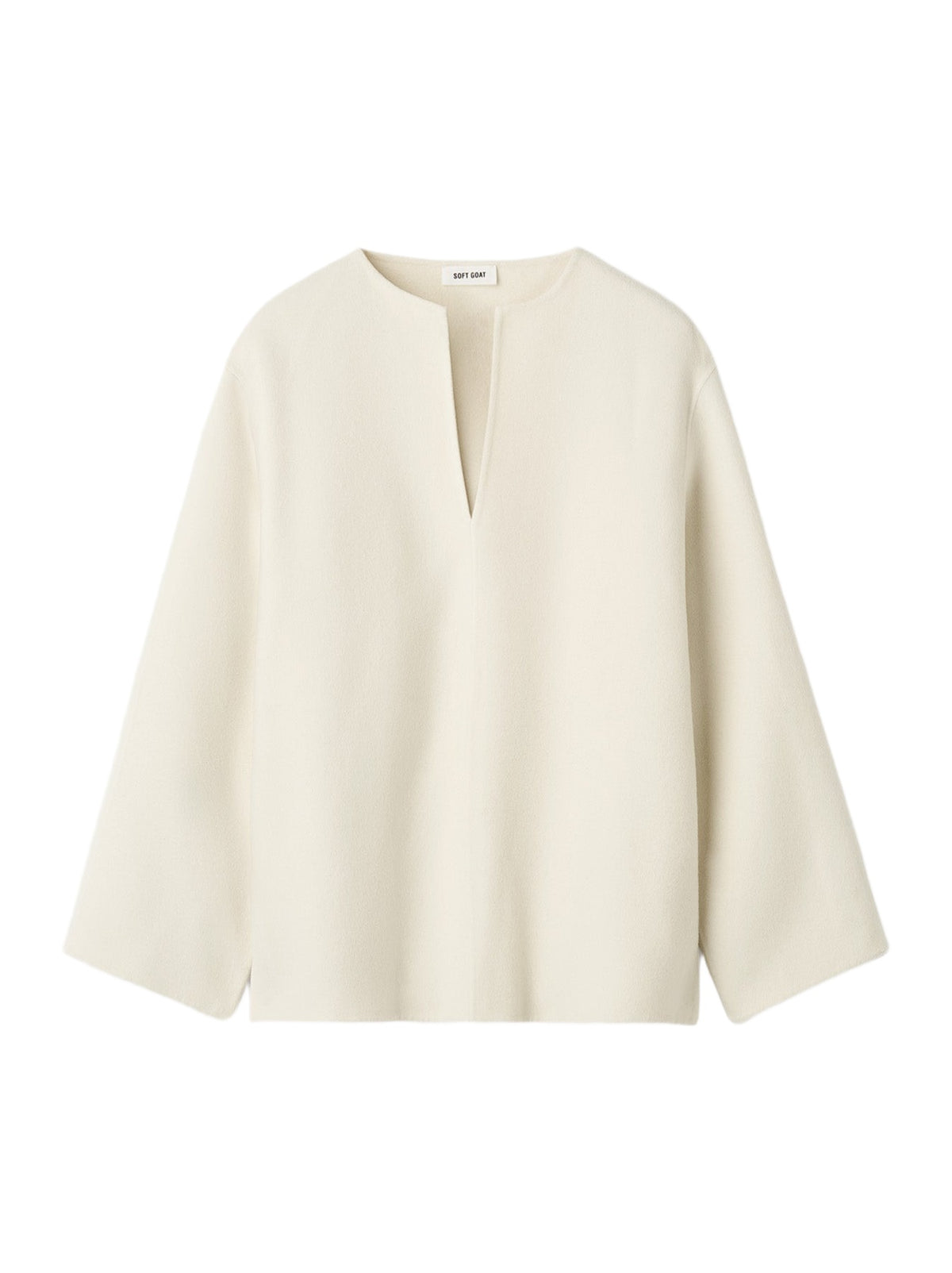Top tissé en laine - Blanc