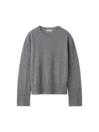 Pull col rond coupe classique en cachemire - Gris