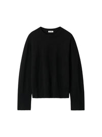 Classic-fit round-neck cashmere jumper - Black
