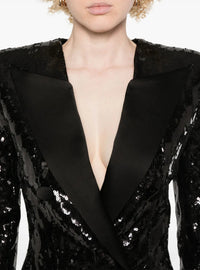 Robe courte à sequins - Noir