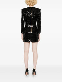 Robe courte à sequins - Noir