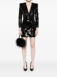 Robe courte à sequins - Noir