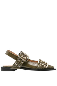 Ballerines à boucles - Military Olive