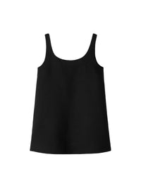 Robe courte tissée en laine et cachemire mélangé - Noir