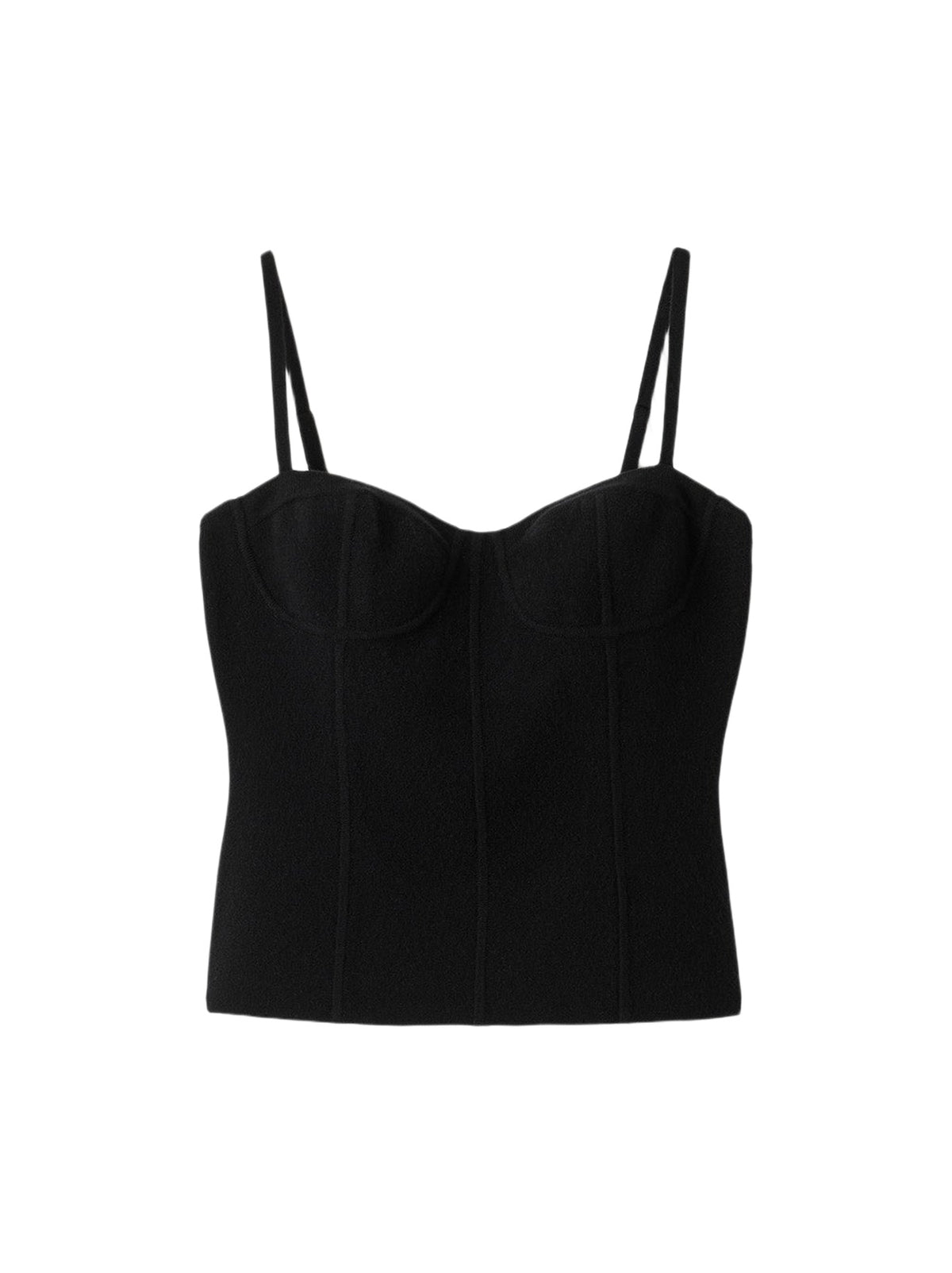 Double-knit cashmere tank top - Black
