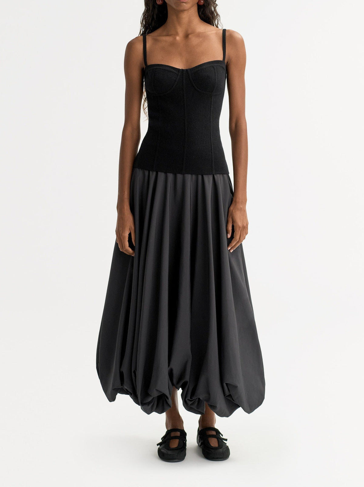 Double-knit cashmere tank top - Black