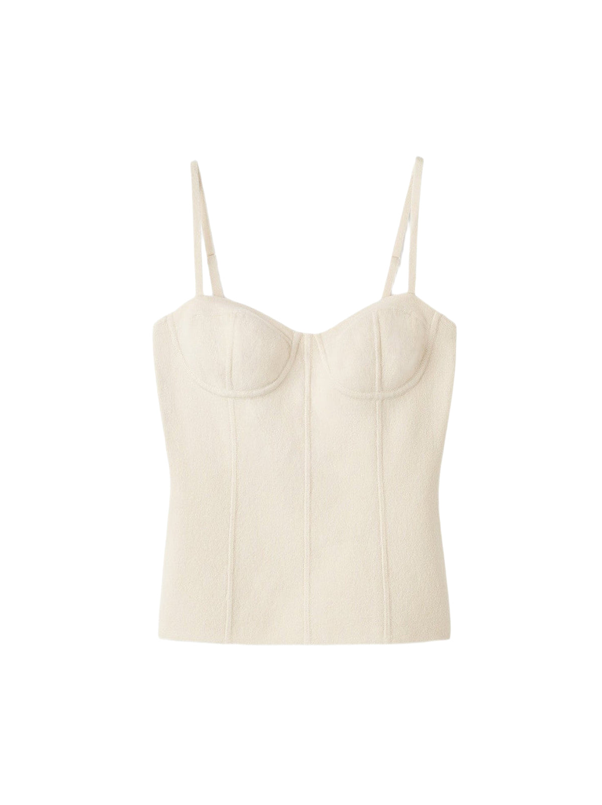 Double-knit cashmere tank top - White