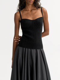 Double-knit cashmere tank top - Black