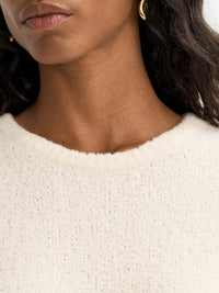 Robe bouclée en cachemire - Blanc